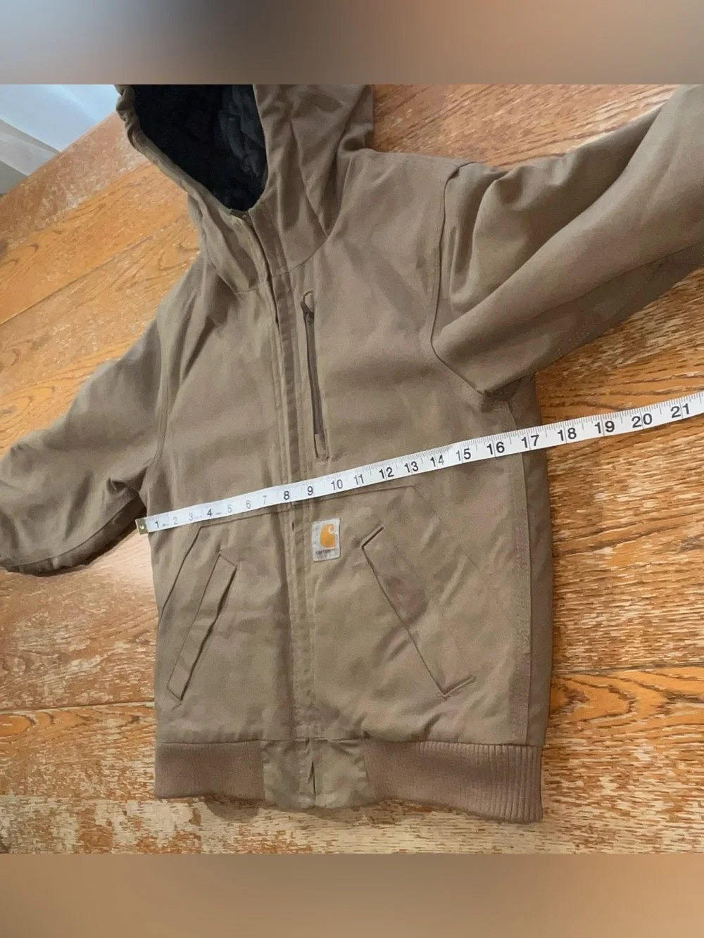 Carhartt Quick Duck Hooded Full Zip Jacket Size Small 7/8 Youth Boys